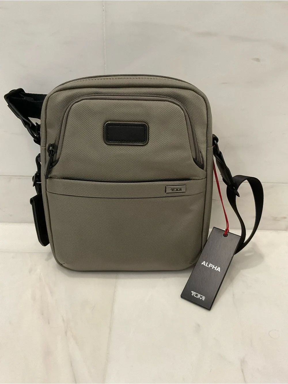 NEW Tumi ALPHA 10.0” MEDIUM FXT Ballistic Nylon Crossbody Bag - GRAY ALLOY ❗️